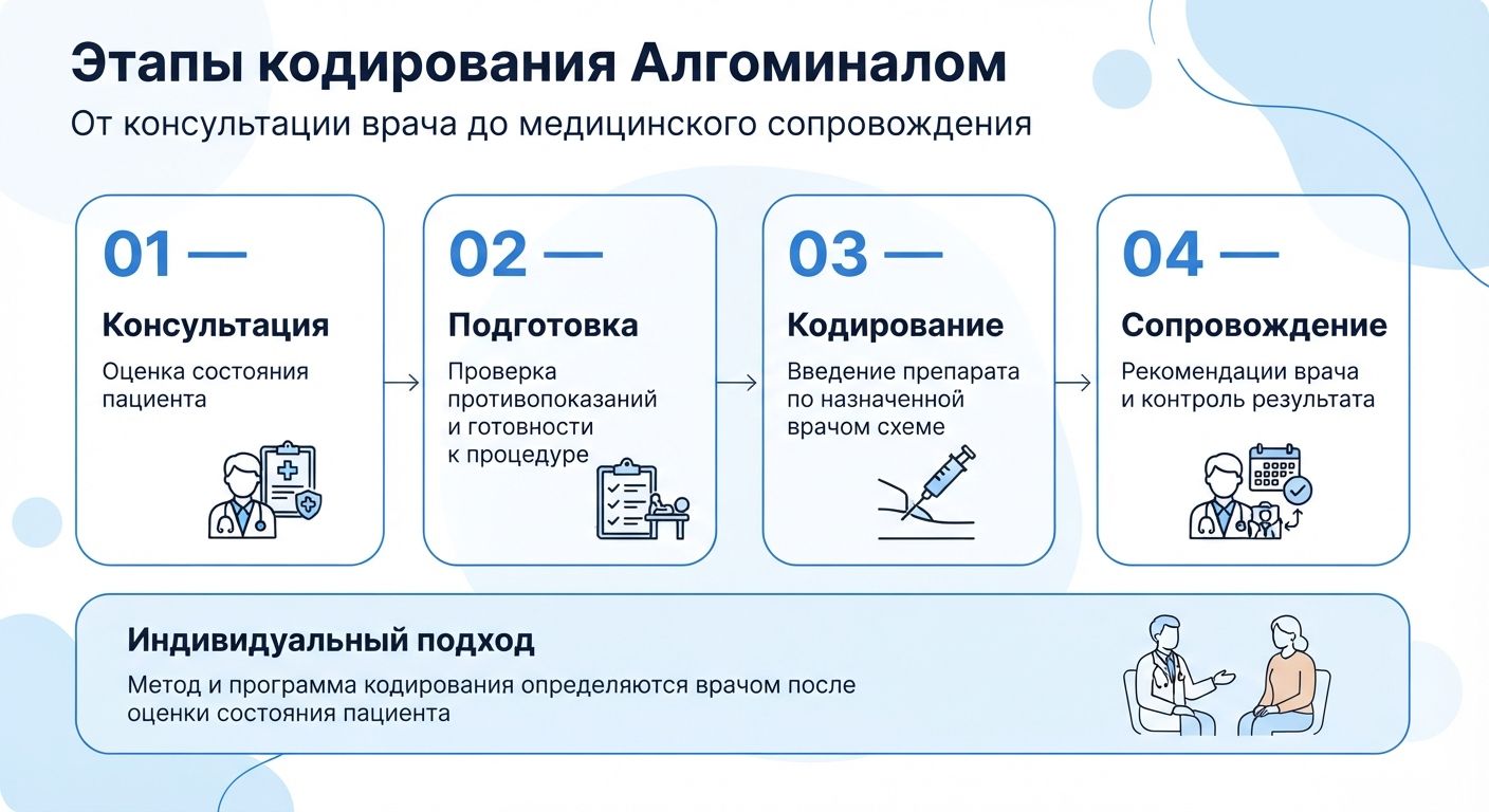 Кодирование препаратом «Алгоминал» в Златоусте инфографика